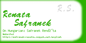 renata safranek business card